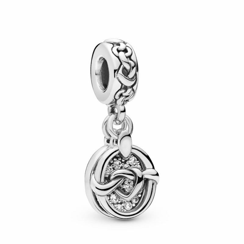 Pandora Australia Knotted Heart Dangle Charm - Sterling Silver | BHAQFV891